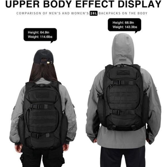 Tactical Backpack for Men,Military Molle Backpack for Hiking,Motorcycle Backpack - Picture 6 of 8